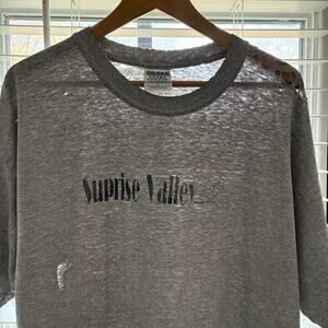 Vintage Super Thrashed Distressed Worn Zombie WIP Work T-Shirt Men's Size XL